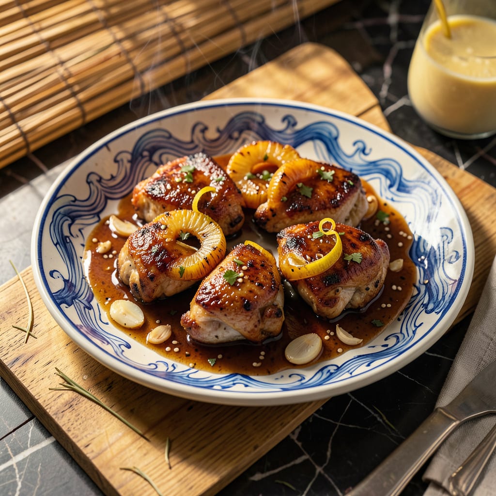 Hawaiian Bros Honolulu Chicken Recipe: Island Inspired Sweet and Savory Glaze example with annotations