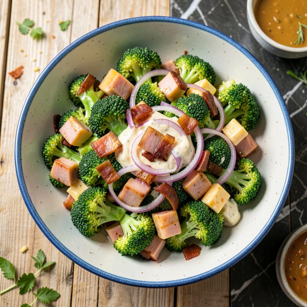 Comprehensive Honey Baked Ham Broccoli Salad Recipe: Creamy, Crunchy Crowd Pleaser visual reference
