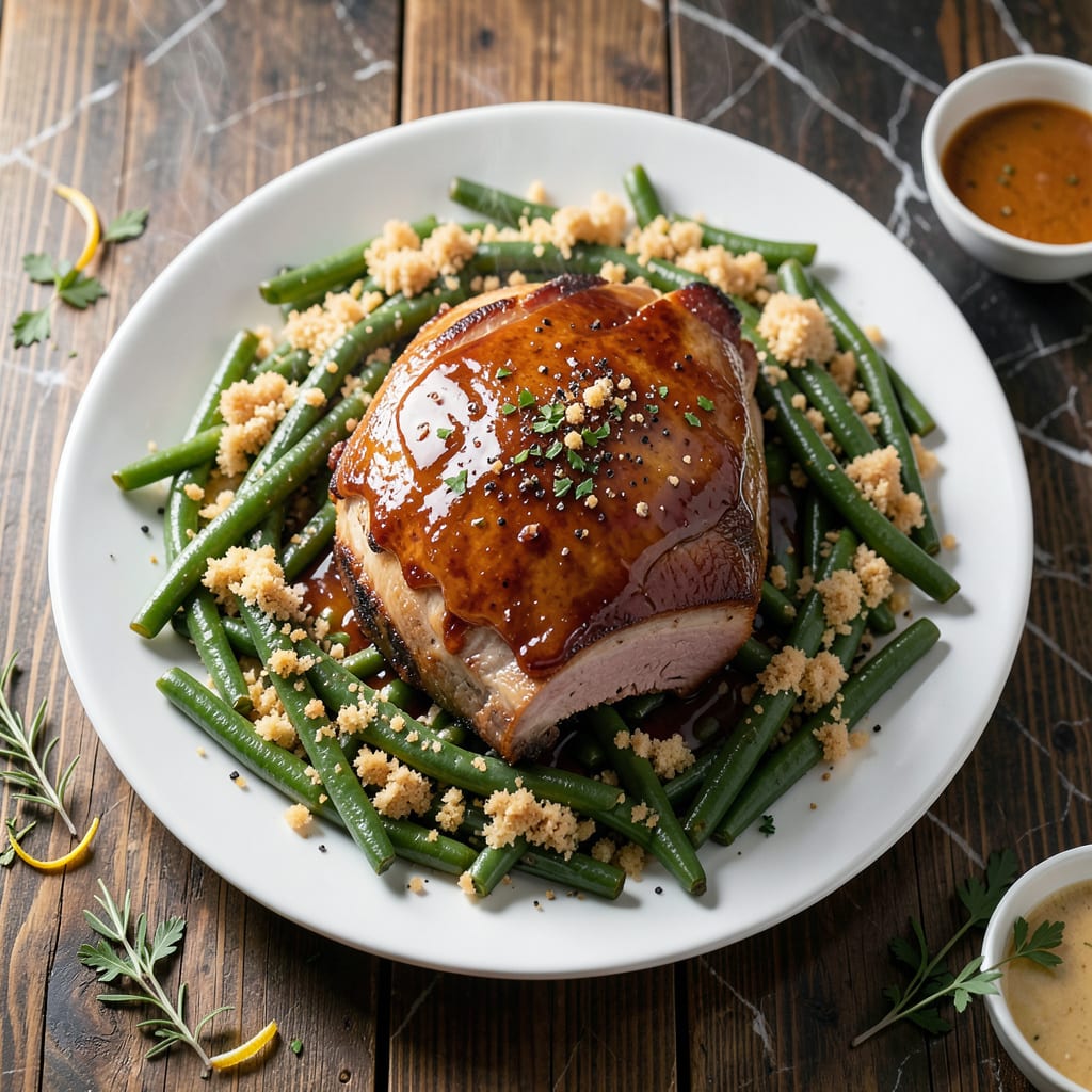 Comprehensive Honey Baked Ham Green Bean Casserole Recipe: Sweet and Savory Holiday Feast visual reference