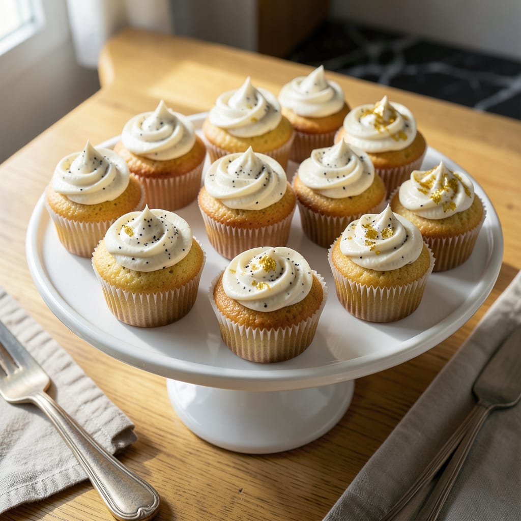 Ina Garten Vanilla Cupcake Recipe: Moist Crumb and Vanilla Bean Intensity example with annotations
