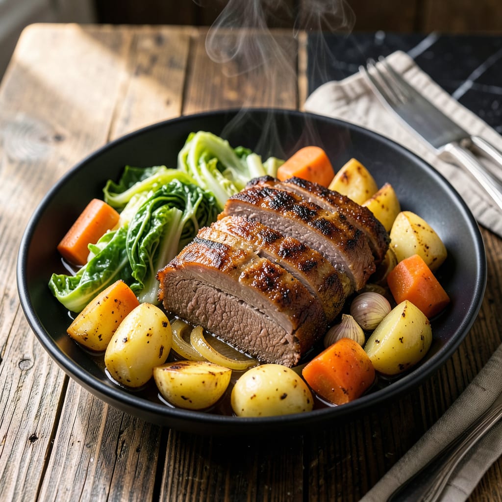 Visual representation of Instapot Corned Beef And Cabbage Recipe: Pressure Cooked Irish Tradition
