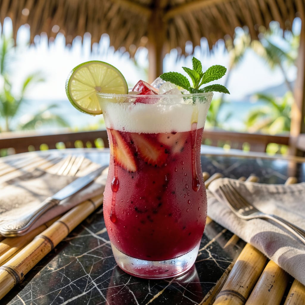 island oasis strawberry daiquiri recipe example with annotations