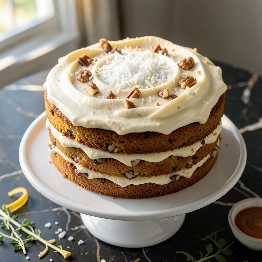 Italian Cream Cake Recipe Pioneer Woman: Vanilla Layered Decadence example with annotations