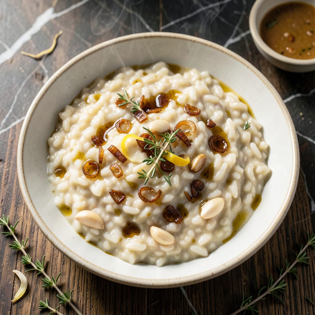 Jasmine Rice Risotto Recipe: Creamy Arborio Free Indulgence illustration with key details