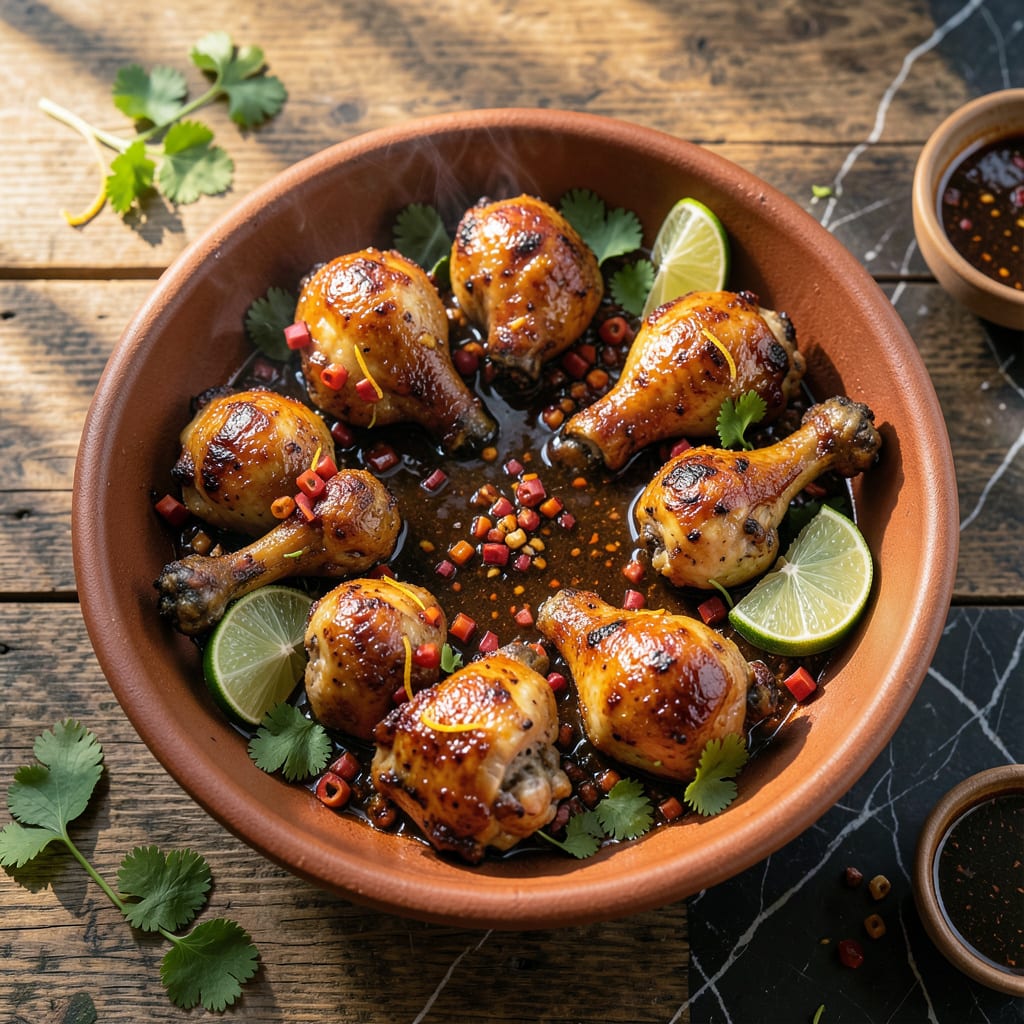 Jerk Chicken Drumstick Recipe: Spicy Island Flavor on Your Plate illustration with key details