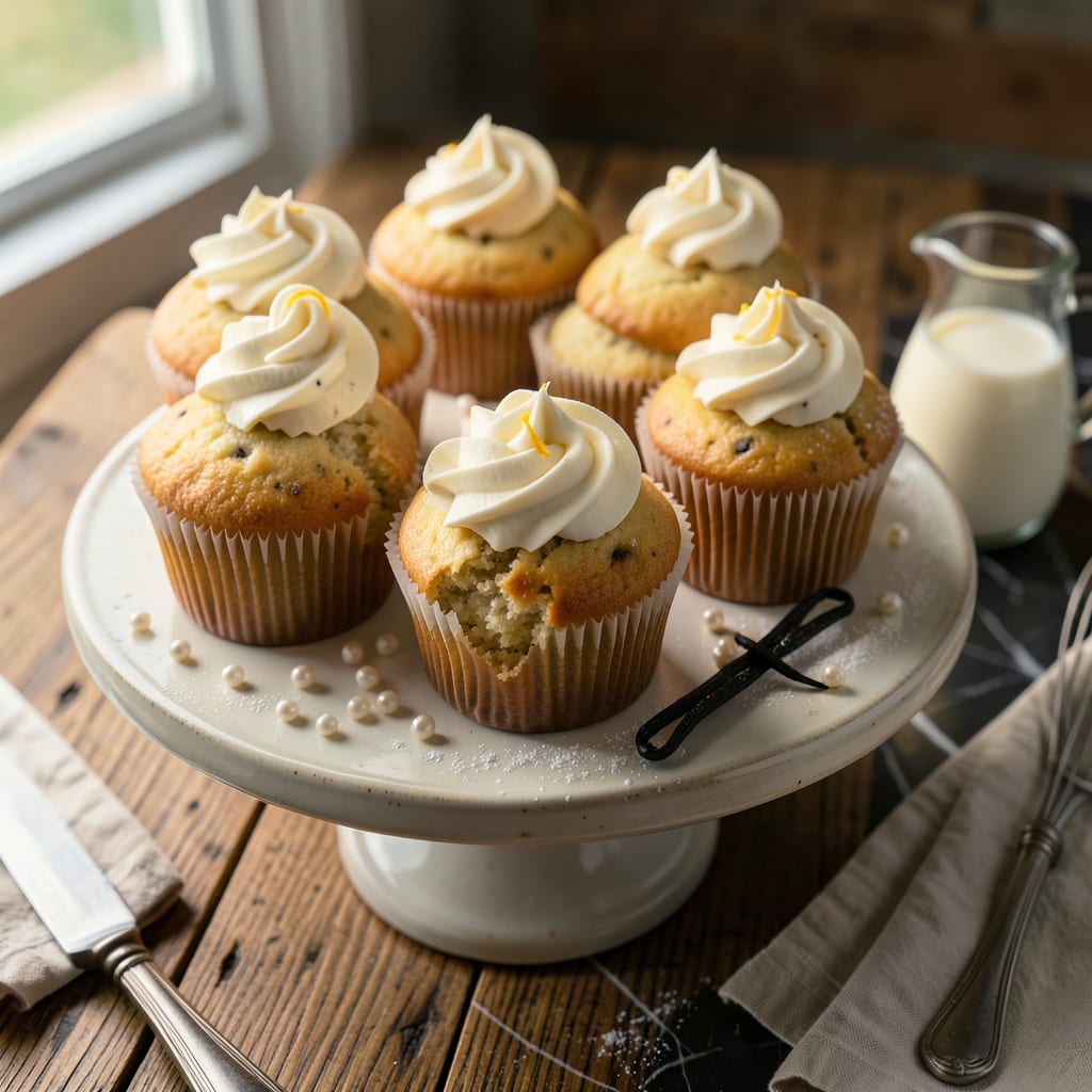Visual representation of Joanna Gaines' Cupcake Recipe: Bakery Style Frosting and Moist Crumb