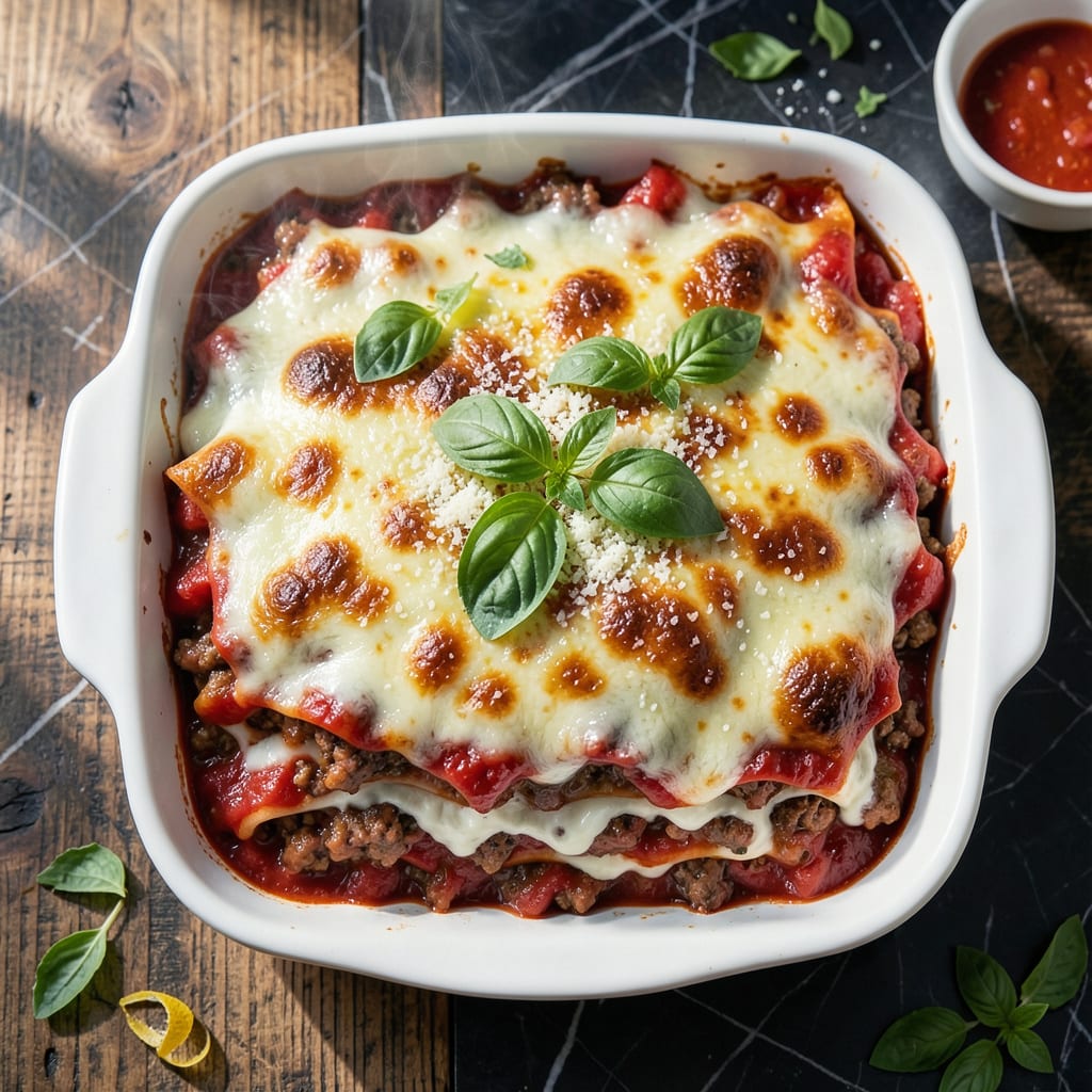 Visual representation of Joanna Gaines' Lasagna Recipe: Magnolia Style Layered Comfort