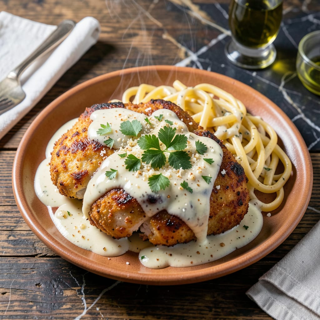 Johnny Carino's Spicy Romano Chicken Recipe: Copycat Restaurant Flavor at Home illustration with key details