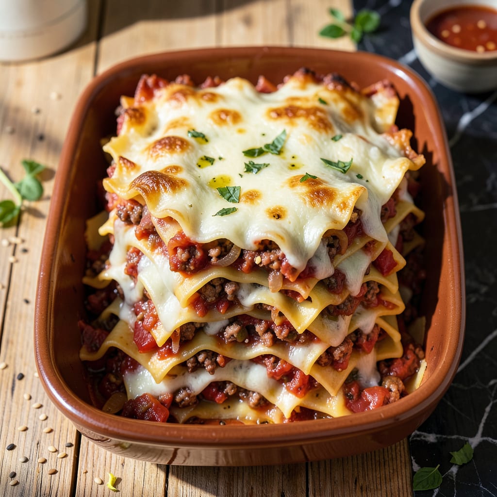 Joy Behar's Lasagne Recipe: Layers of Cheesy, Meaty Comfort example with annotations