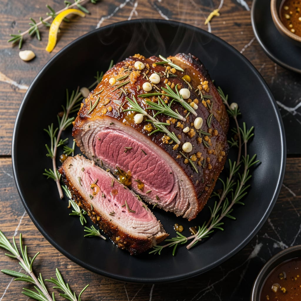 Joy of Cooking Prime Rib Recipe: Herb Crusted Holiday Centerpiece illustration with key details