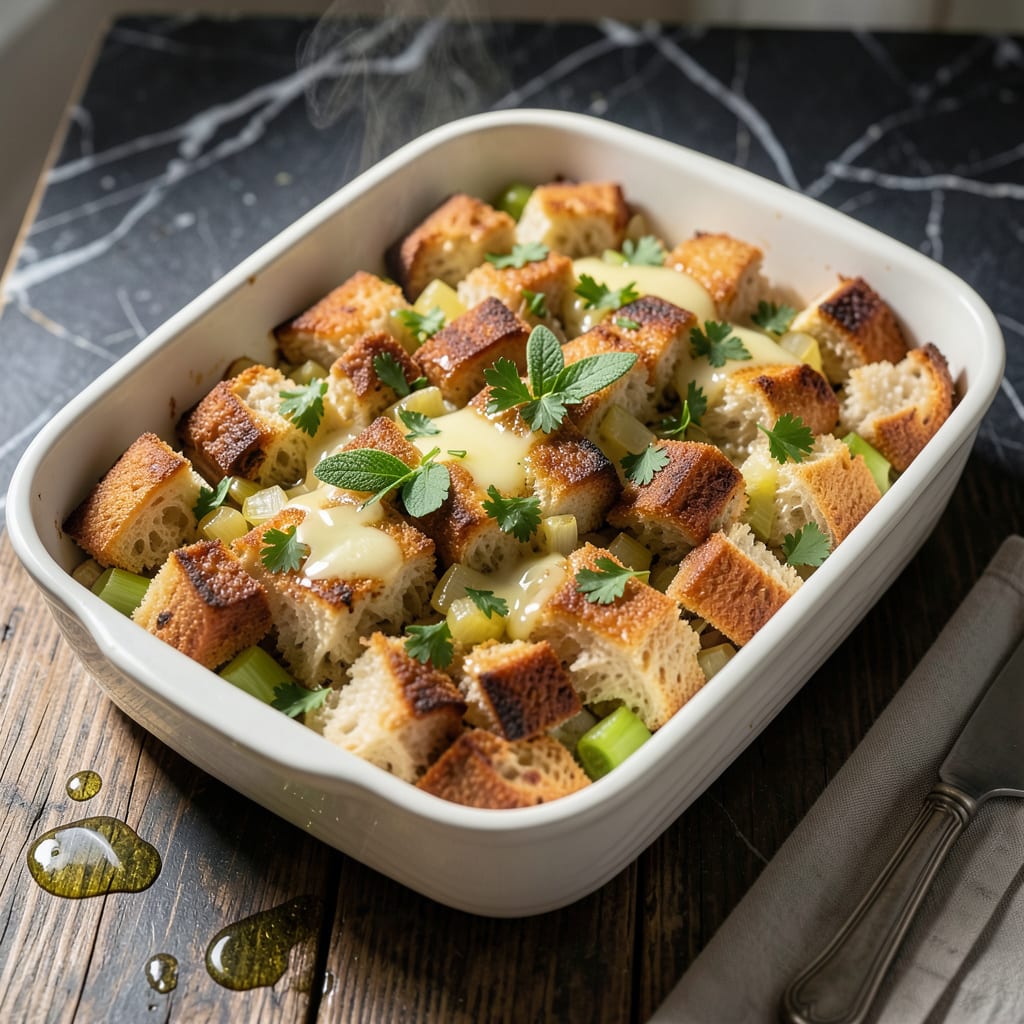 Julia Child Stuffing Recipe: Classic Herb Infused Holiday Tradition illustration with key details
