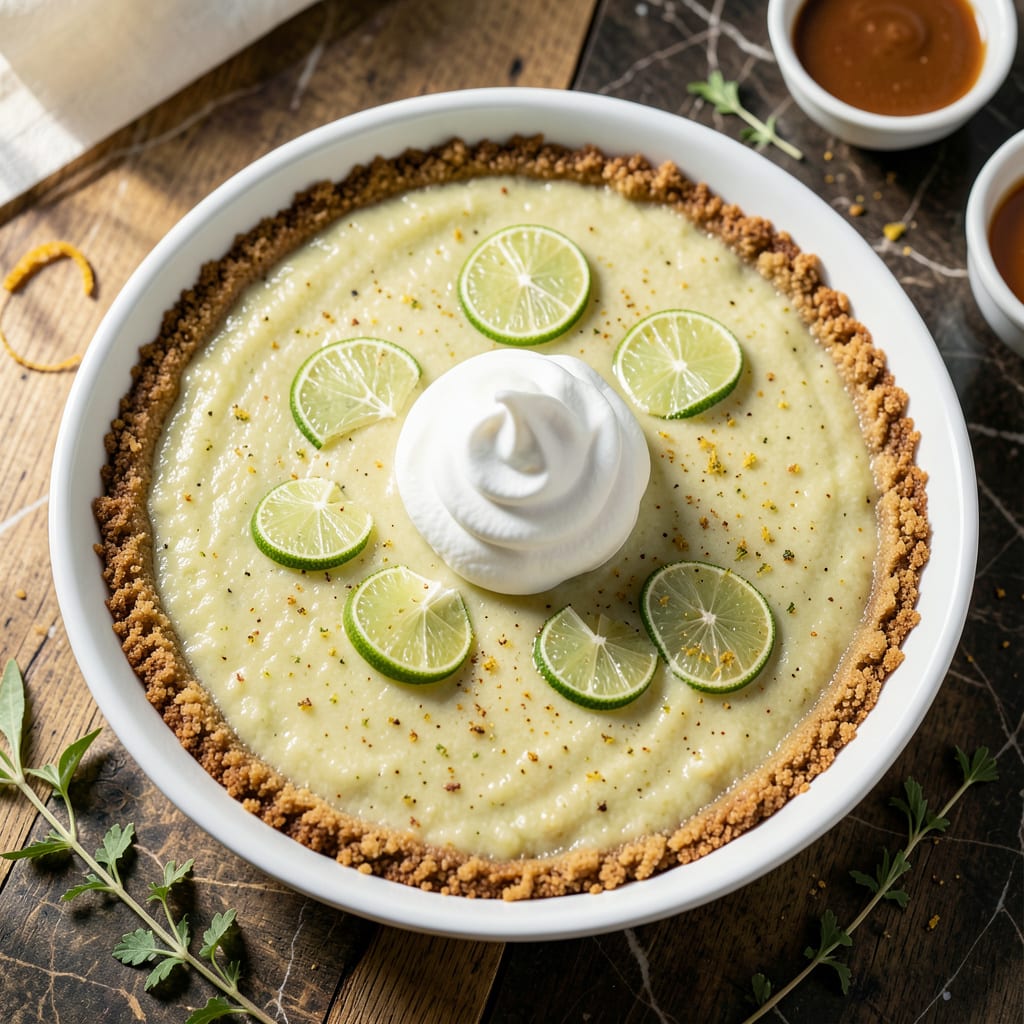 Visual representation of Key Lime Pie Recipe Without Sweetened Condensed Milk: Tangy Custard in a Graham Cracker Crust