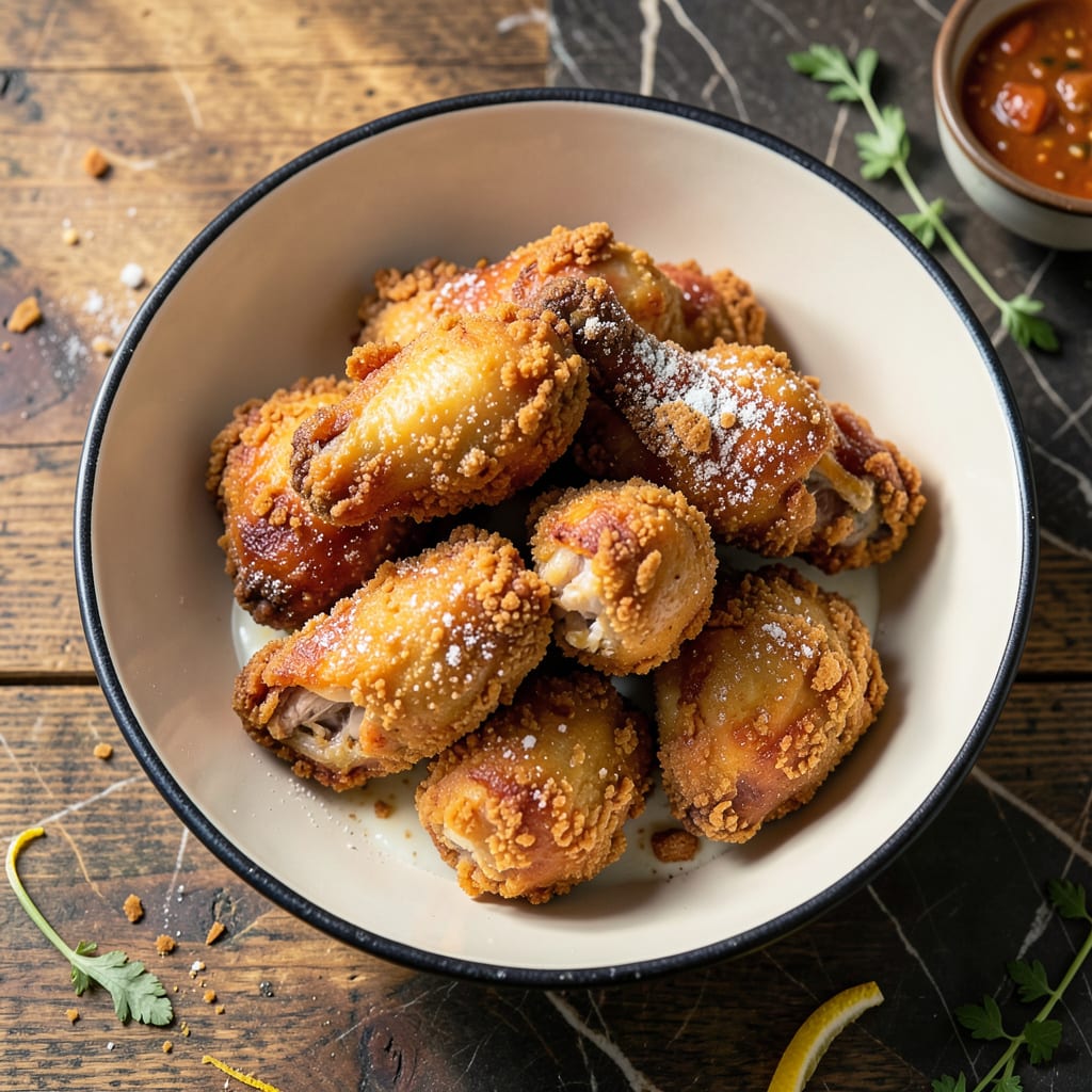 KFC Extra Crispy Fried Chicken Recipe: Copycat Crunch With Secret Spice Blend example with annotations