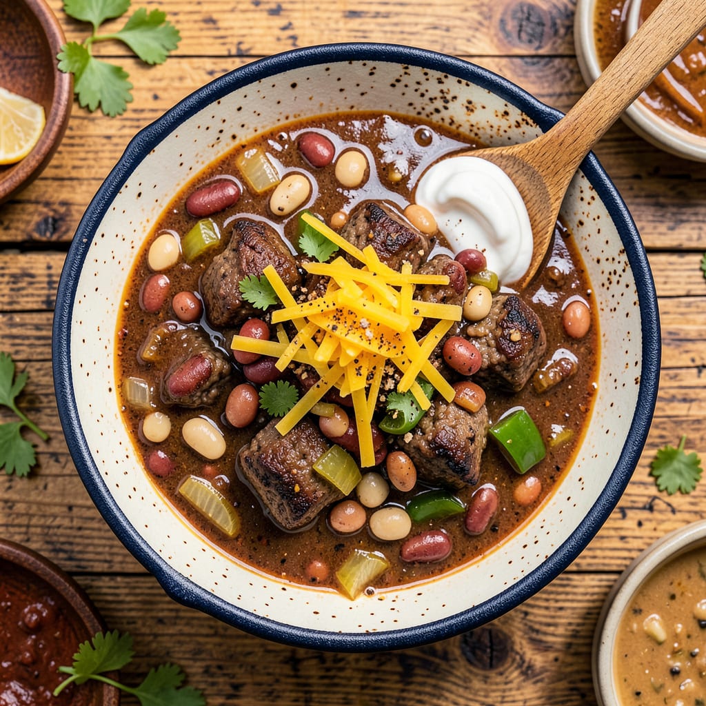 Visual representation of Kroll’s Chili Recipe: Smoky Bean Rich Bowl with Midwest Warmth