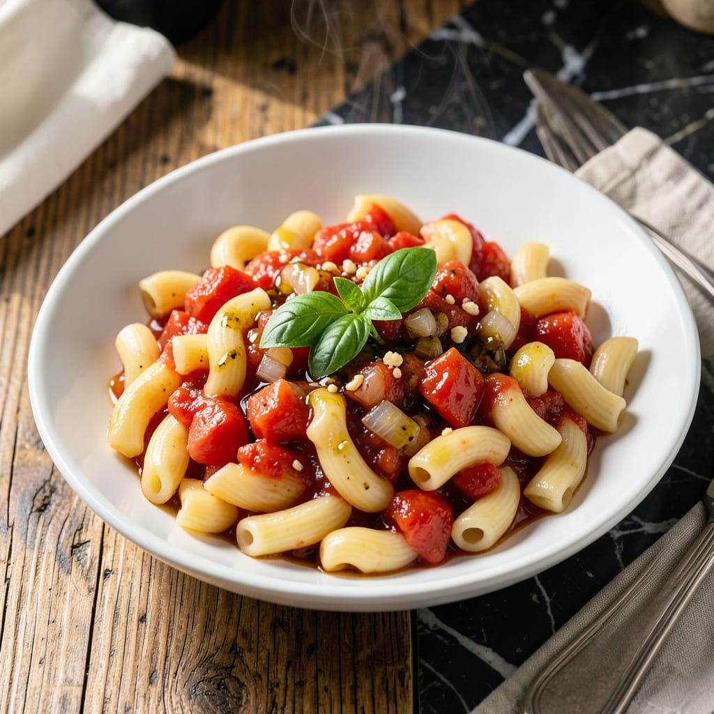 Visual representation of Lamberts Macaroni and Tomatoes Recipe: Southern Style One Pot Comfort