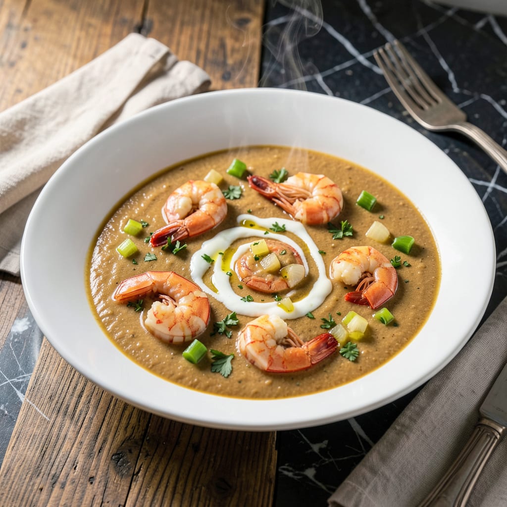 Visual representation of landrys crawfish bisque recipe