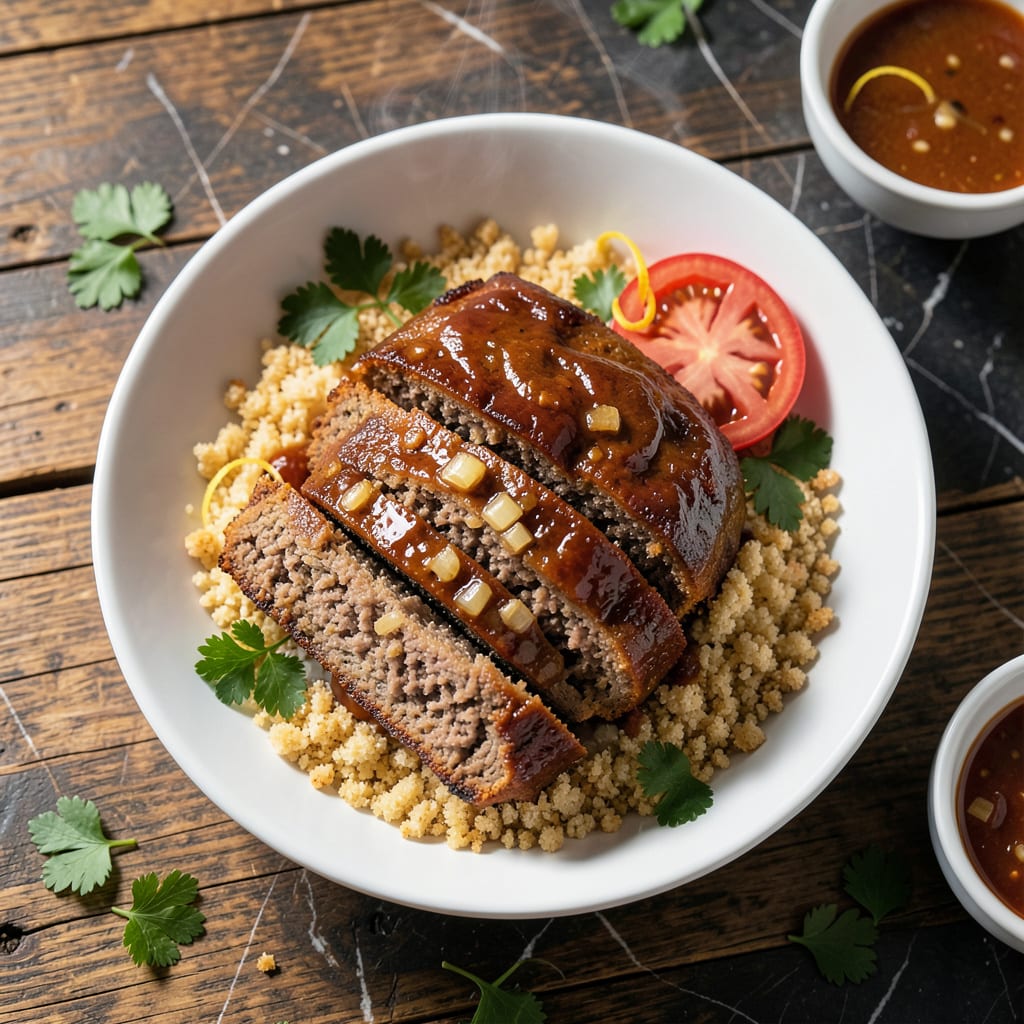 Visual representation of Lea And Perrins Meatloaf Recipe: Savory Umami Glaze in Every Slice