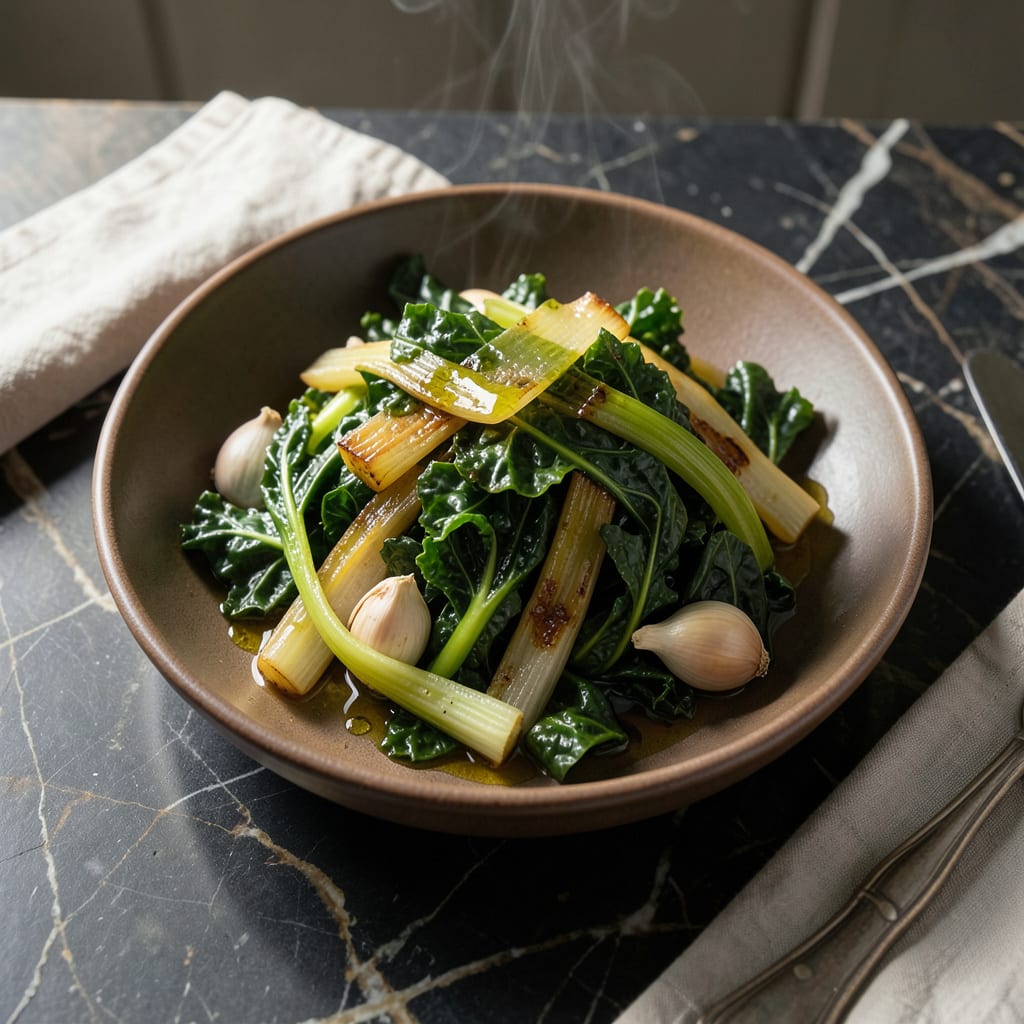 Comprehensive Leek and Kale Recipe: Earthy Greens With Garlic Infused Brightness visual reference