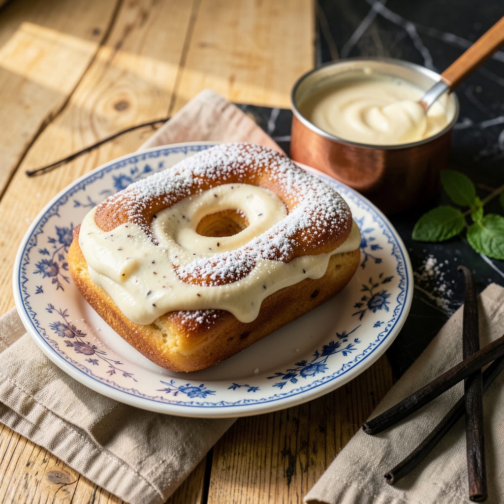 Long John Donut Cream Filling Recipe: Light, Fluffy Pastry Cream Perfection example with annotations