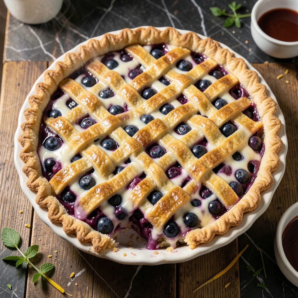 Comprehensive Marie Callender's Double Cream Blueberry Pie Recipe: Bursting Berry Layers in Flaky Crust visual reference