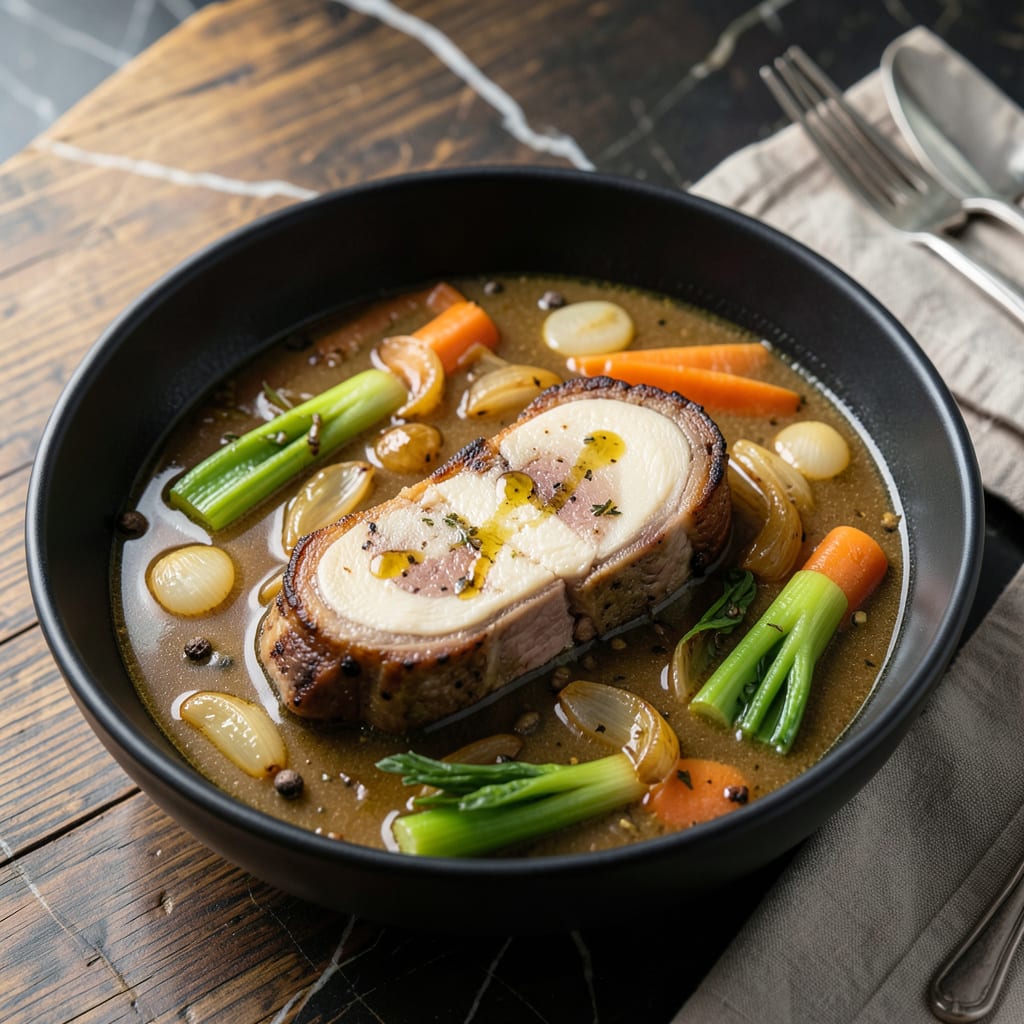 Visual representation of Marrow Bone Broth Recipe: Nutrient Rich Sip for Gut Health