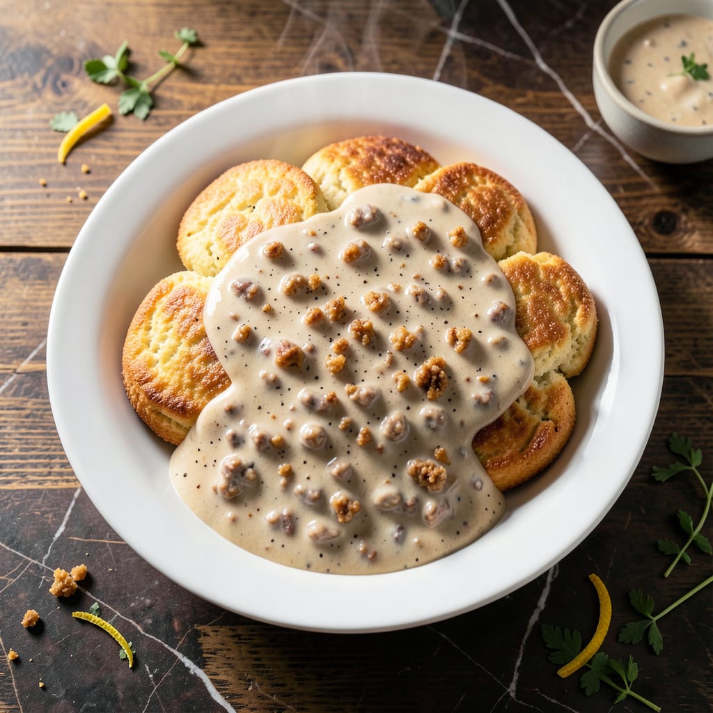 Visual representation of mccormick biscuits and gravy recipe