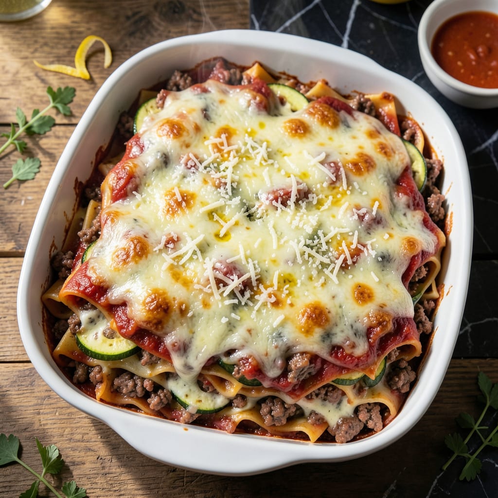 Meat and Vegetable Lasagna Recipe: Hearty Layers of Garden Fresh Goodness detailed visual guide