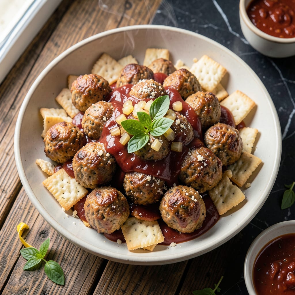 Visual representation of Meatball Recipe With Saltine Crackers: Ultra Tender Secret Ingredient Trick