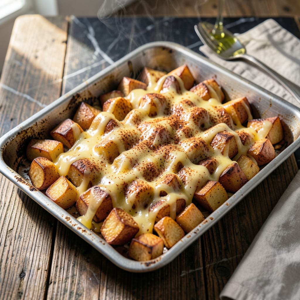 mission bbq cheesy potatoes recipe example with annotations
