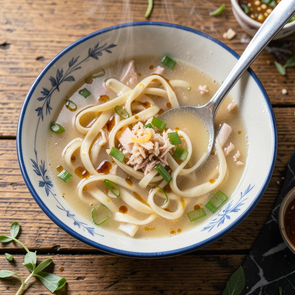 Molly Yeh's Egg Drop Soup Recipe: Silky Ribbons in 20 Minutes illustration with key details