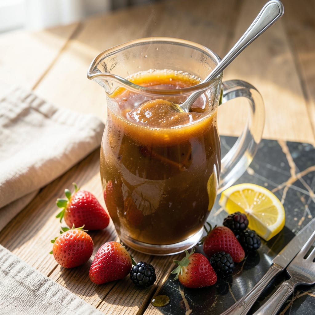 Natural Snow Cone Syrup Recipe: Vibrant Fruit Flavored Pour example with annotations