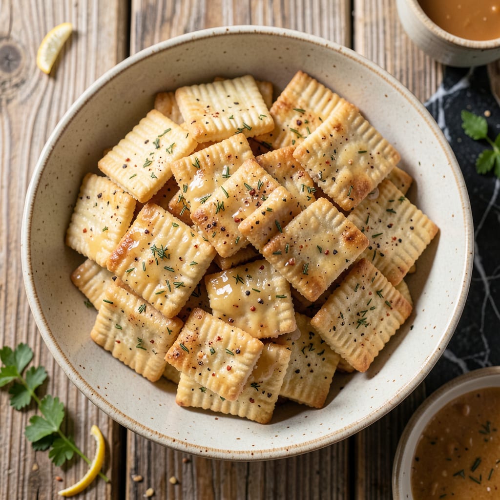 Visual representation of No Bake Oyster Crackers Recipe: Ranch Infused Crunch in 10 Minutes