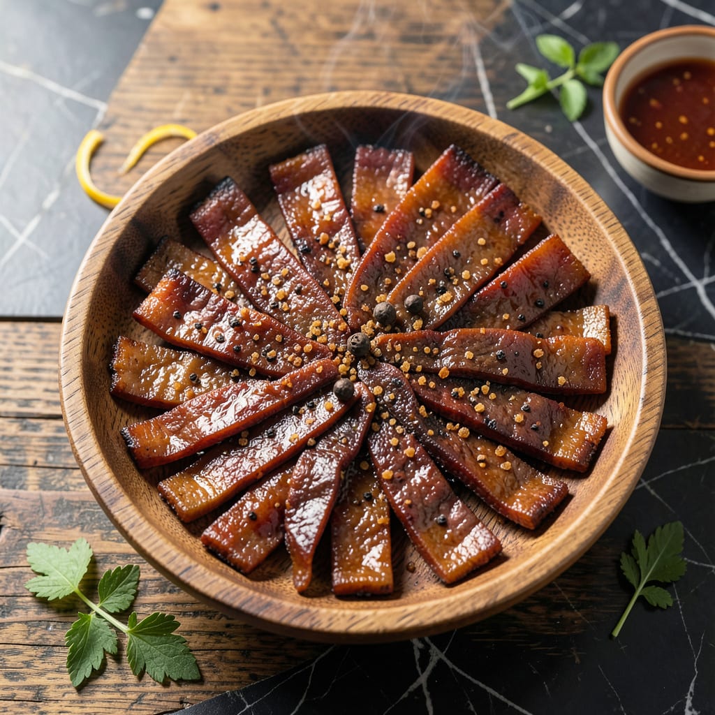 Visual representation of No Man's Land Beef Jerky Recipe: Old West Smoked Spice Blend