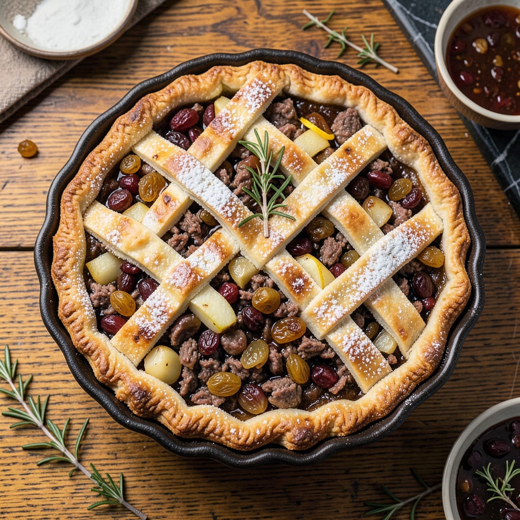 Complete Old Fashioned Mincemeat Pie Recipe From 1798: Colonial Spiced Sweetness With Rum Kissed Depth overview image