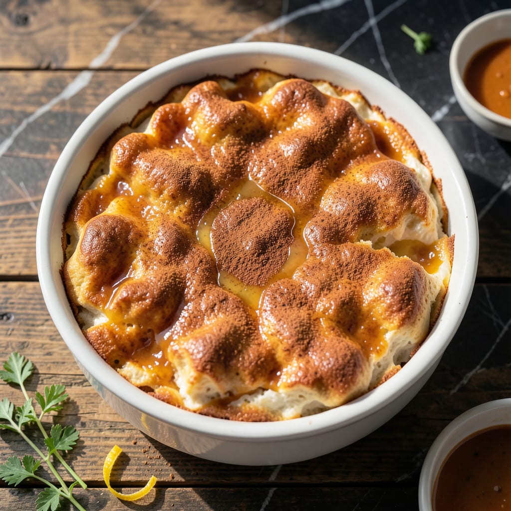 Visual representation of Old Fashioned Sweet Potato Souffle Recipe: Fluffy Clouds With Pecan Crunch