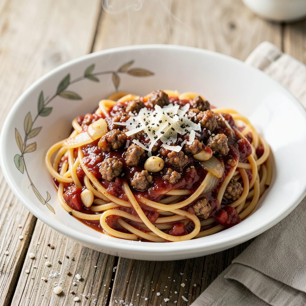 Visual representation of Olive Garden Spaghetti Meat Sauce Recipe: Slow Simmered Italian Comfort