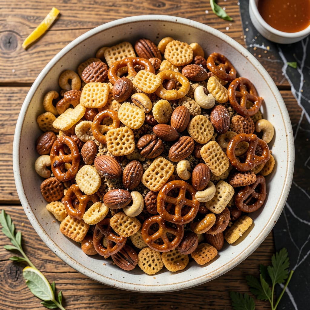 Original Texas Trash Recipe: Crunchy Chex Mix With Bold Spice Kick detailed visual guide