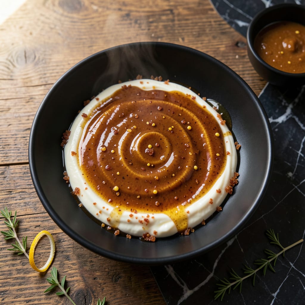 Outback Caramel Mustard Glaze Recipe: Sweet and Tangy Dipping Perfection illustration with key details