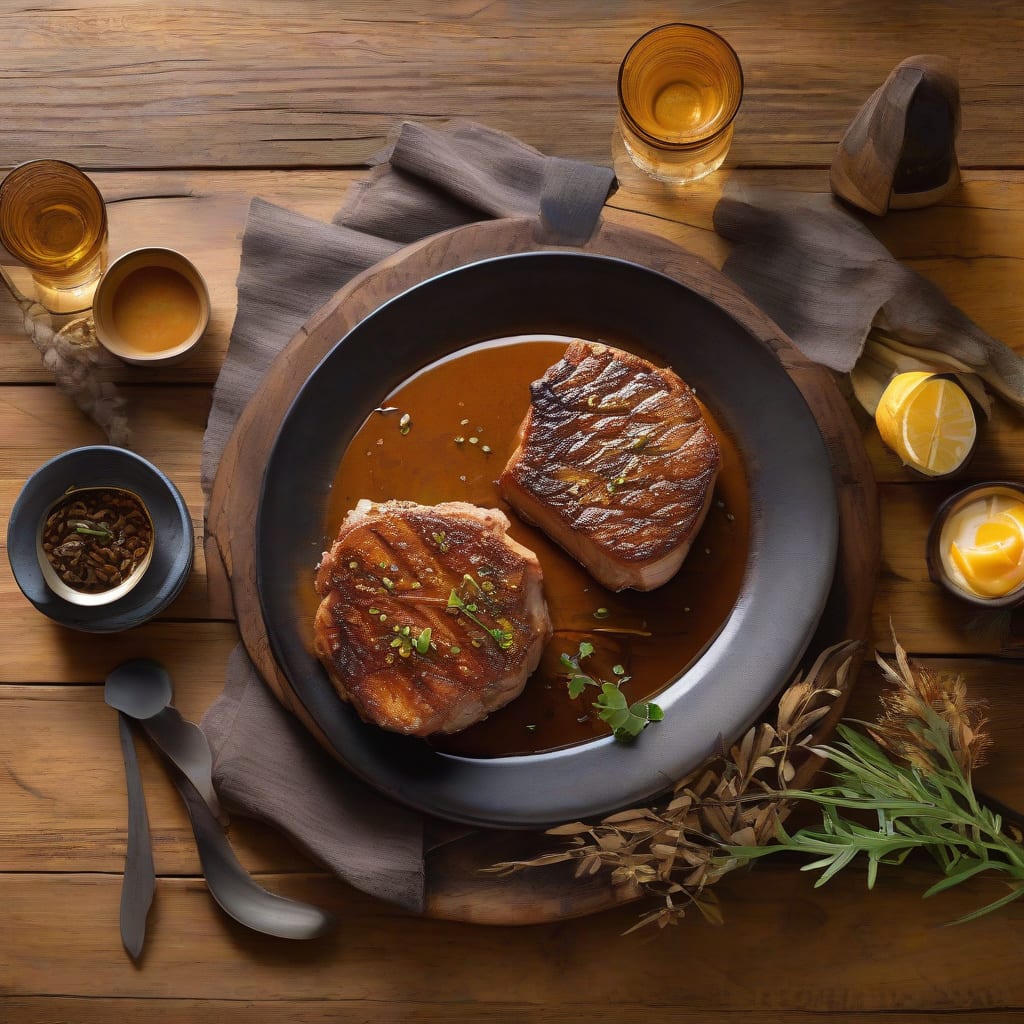Visual representation of Outback Style Pork Chops Recipe: Restaurant Quality Grilled Perfection