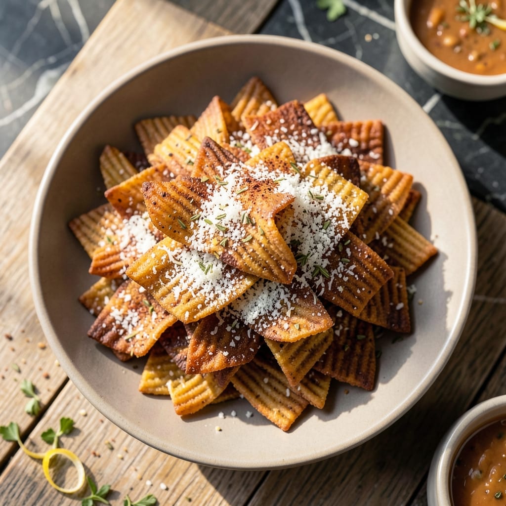 Comprehensive pasta chips recipe cooking hack visual reference