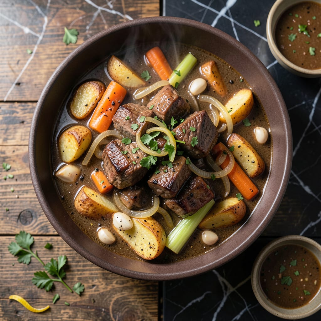 paula deen beef stew recipe slow cooker illustration with key details