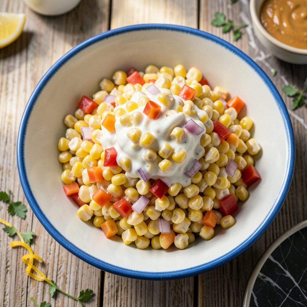 Visual representation of Paula Deen's Corn Salad Recipe: Sweet, Crunchy Summer Side