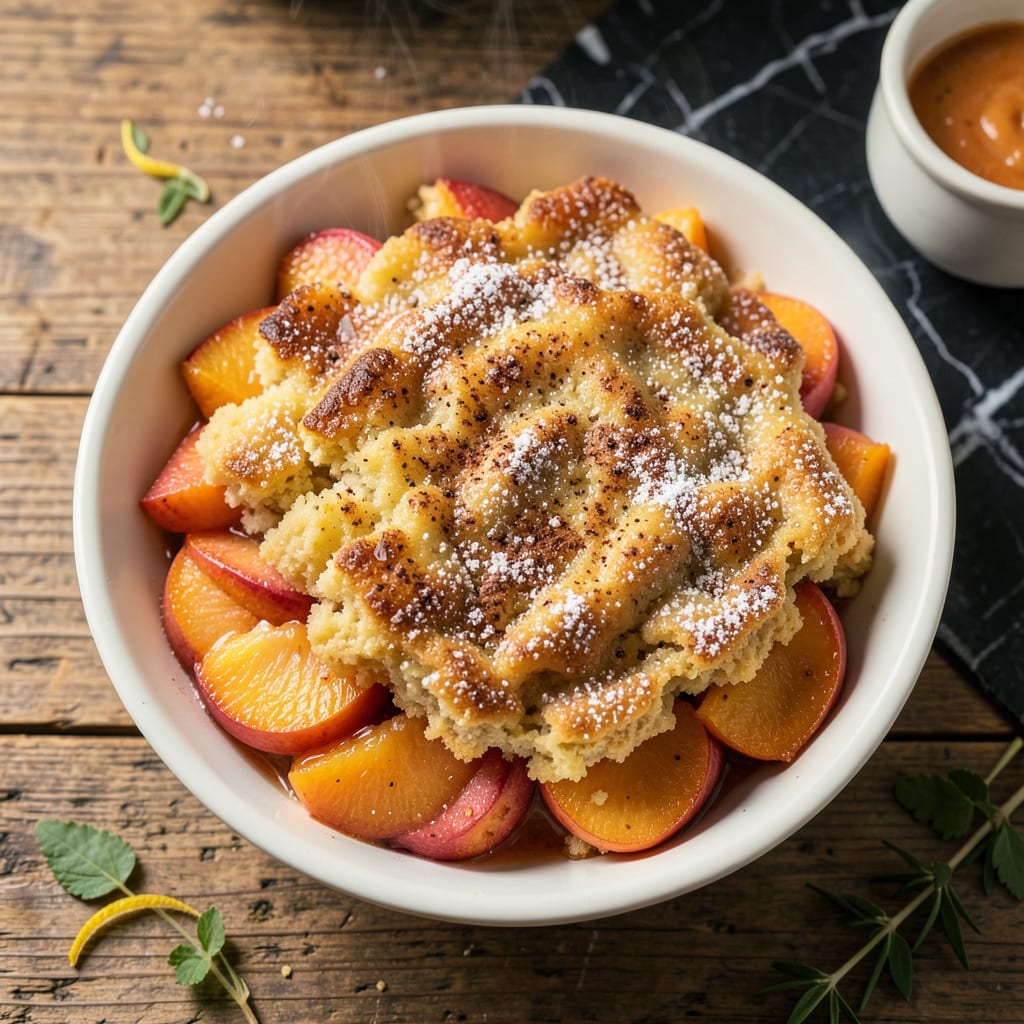 Complete Peach Cobbler Recipe With Pancake Mix: Shortcut to Warm Spiced Sweetness overview image