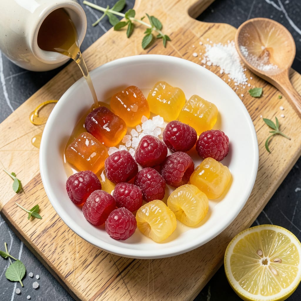 Visual representation of Pectin and Gelatin Gummies Recipe: Chewy, Fruit Forward Homemade Treats