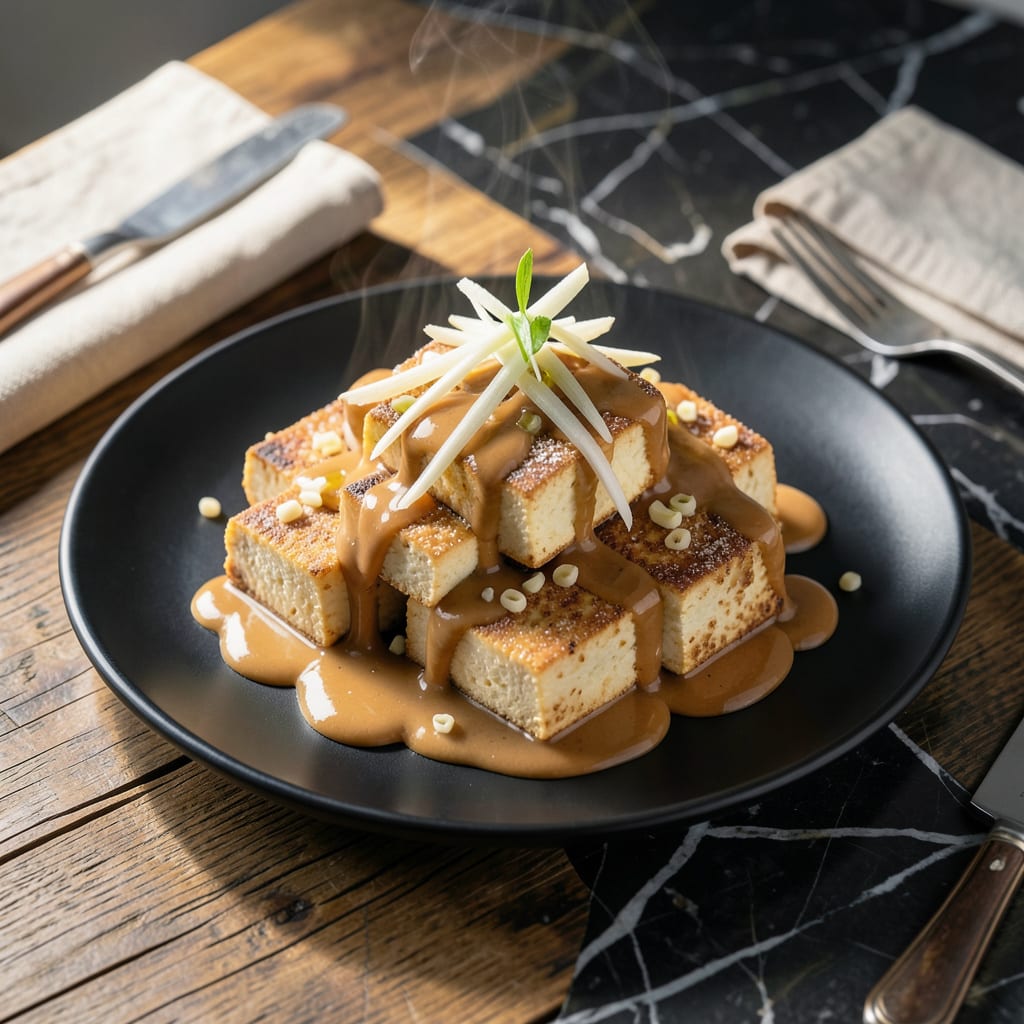 Pei Wei Tofu Recipe: Wok Seared Crispy Cubes With Spicy Peanut Sauce detailed visual guide