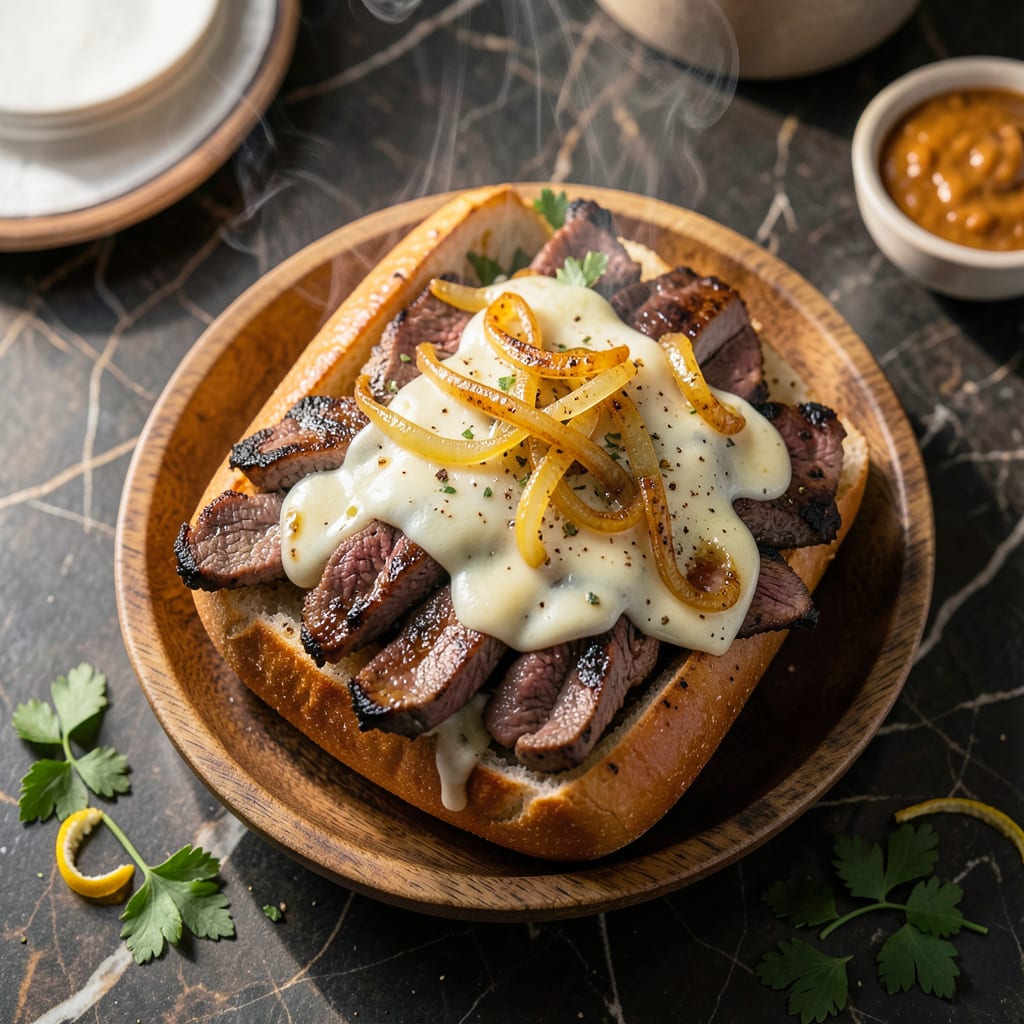 Penn Station Philly Cheesesteak Recipe: Authentic Street Food at Home illustration with key details