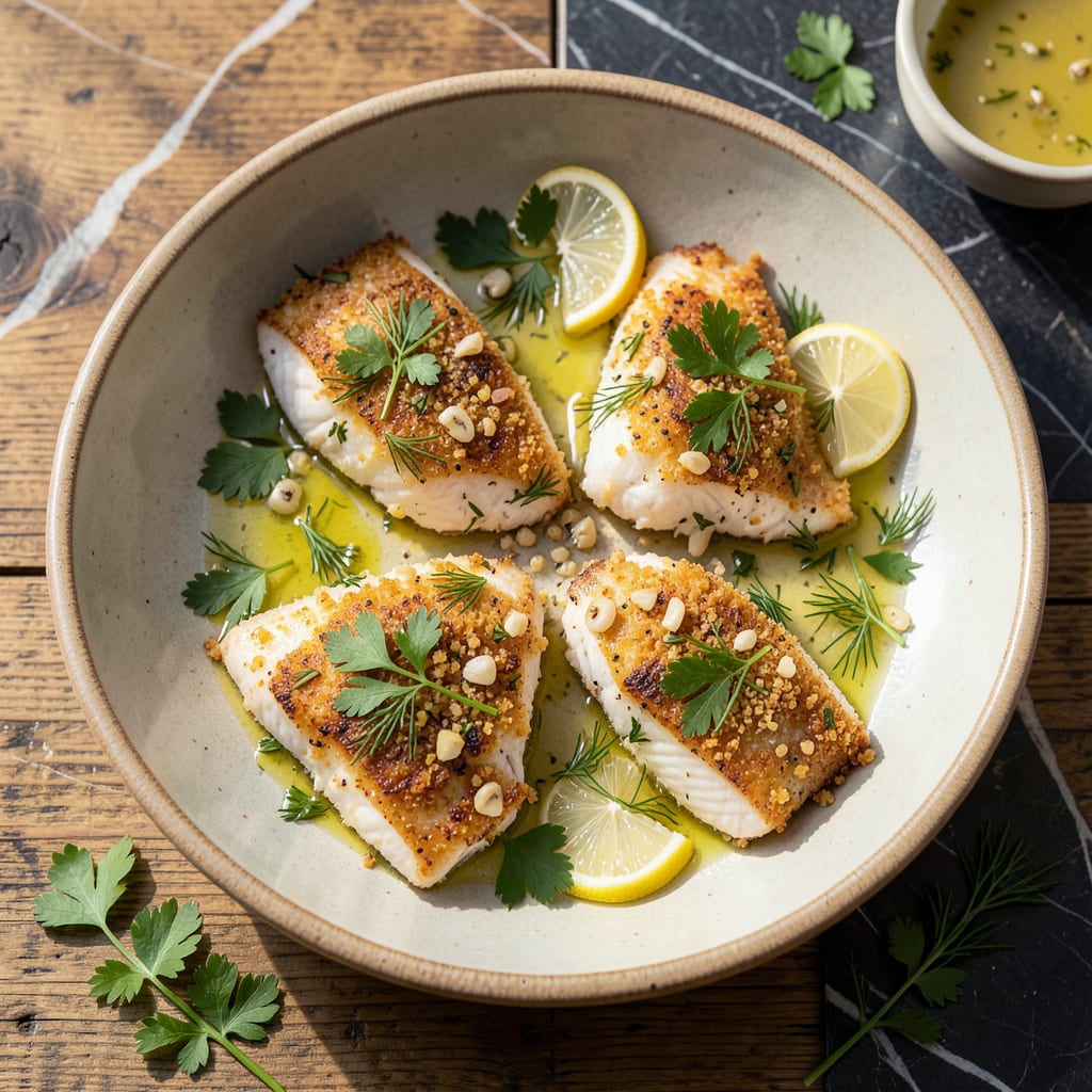 Perch Fillet Recipe Oven: Flaky White Fish With Lemon Herb Crust illustration with key details