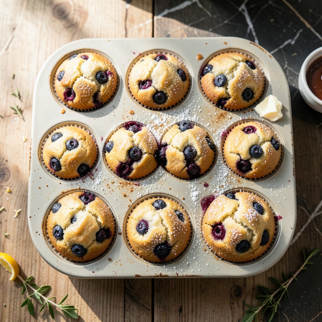 perkins blueberry muffin recipe example with annotations