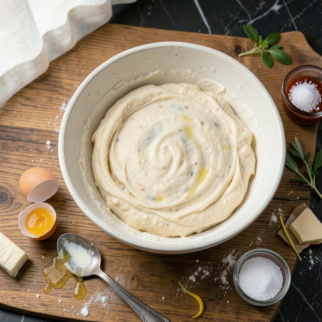 perogi dough recipe illustration with key details
