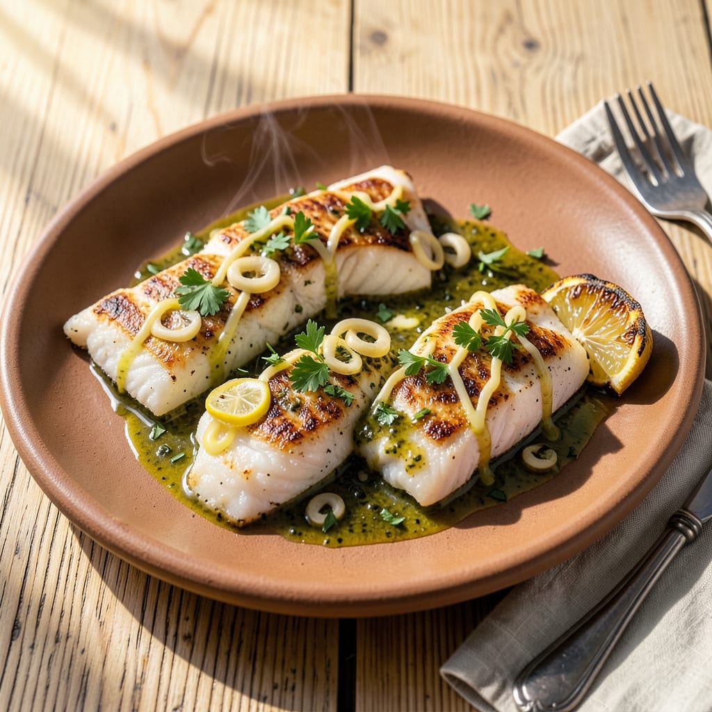 Visual representation of Pescado al Mojo de Ajo Recipe: Garlicky Butter Sauce Meets Flaky Fish